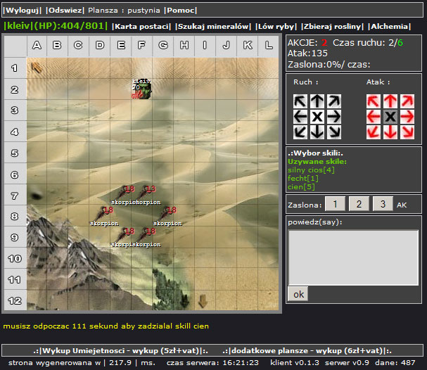 Pustynia i jadowite skorpiony